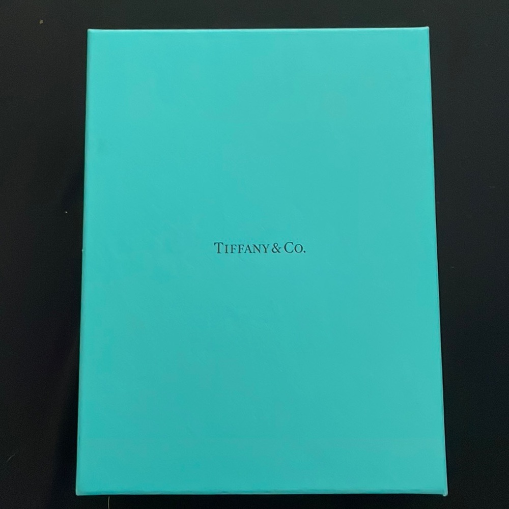 Tiffany & Co Textured Leather Zip Pouch. New